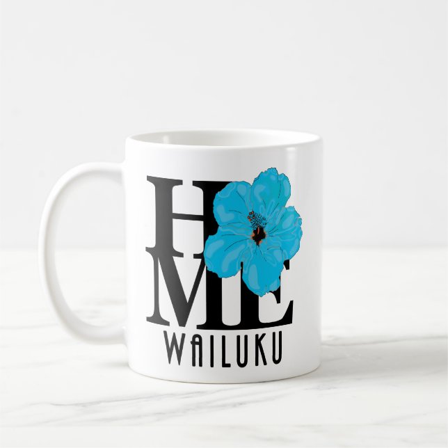 HEMMA Wailuku Blå Hibiskus 11oz Kaffemugg (Vänster)