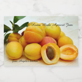 Hemmaad Apricot Sylt Container-etikett Mat Etiketter