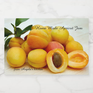 Hemmaad Apricot Sylt Container-etikett Mat Etiketter