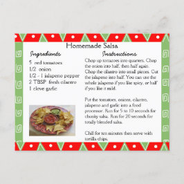 Hemmaade Salsa-receptkort Vykort
