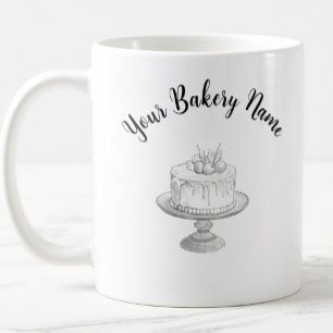 Hemmabakningsföretag Namn och Anpassad Logotyp Kaffemugg