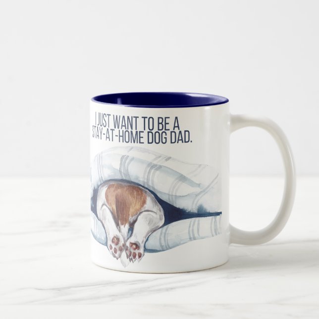 Hemmabiobende hundpappa-mugg Två-Tonad mugg (Höger)