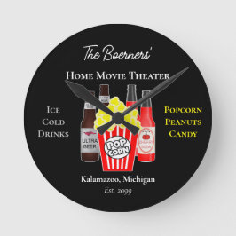 Hemmabioteater Beer Soda Wall Clock Rund Klocka