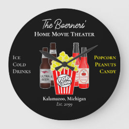 Hemmabioteater Beer Soda Wall Clock Stor Klocka