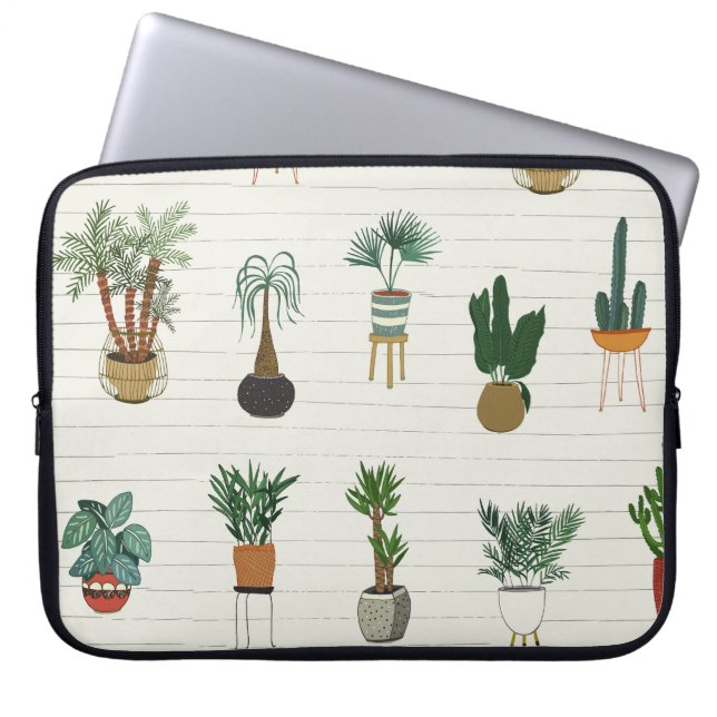 Hemmabruk: Hand plockade sjölösa Insida Laptop Fodral (Framsidan)