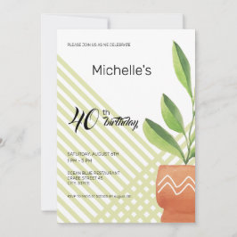 Hemmabruk i keramiska pots vattenfärg inbjudningar