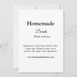 Hemmade donatorer som gjorts med kärlek lägger til inbjudningar