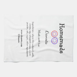 Hemmade donatorer som gjorts med kärlek lägger til kökshandduk