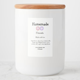 Hemmade donatorer som gjorts med kärlek lägger til mat etikett