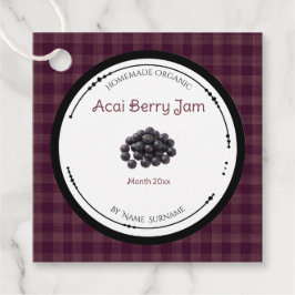 Hemmagjord Acai Bärjamsetikett Med Ingredienser Gåvor Etiketter