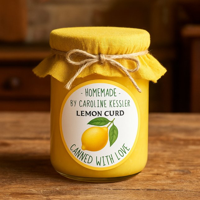 Hemmagjord Citroncurd Burk Etikett Rulle (Skapare uppladdad)