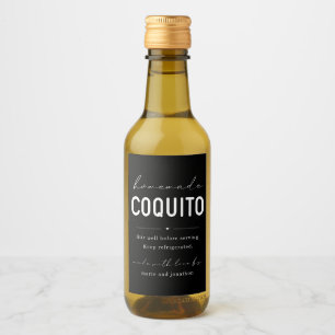 Hemmagjord Coquito Flasketikett Vinetikett