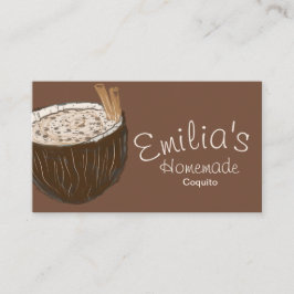 Hemmagjord Coquito Handritad Logo Affärskort Visitkort