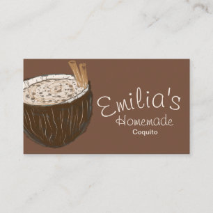 Hemmagjord Coquito Handritad Logo Affärskort Visitkort
