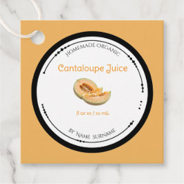 Hemmagjord Ekologisk Cantaloupejuice Etikett