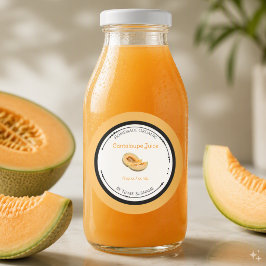 Hemmagjord Ekologisk Cantaloupesaft Etikett Kliste