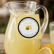Hemmagjord Ekologisk Lemonad Etikett Med Ingredien