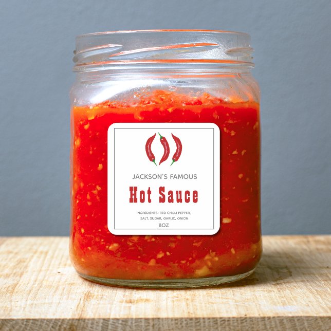 Hemmagjord het sauce | Chili sås  Etikett (Skapare uppladdad)