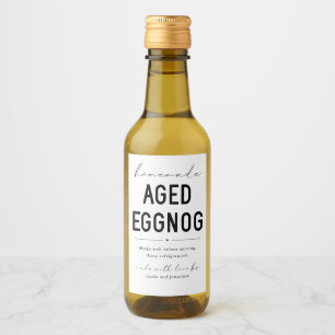 Hemmagjord Lågad Äggtoddy Flasketikett Vinetikett