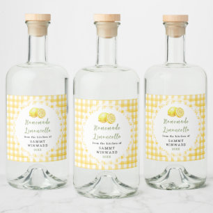 Hemmagjord Limoncello Flasketikett Spritflaskor Etikett