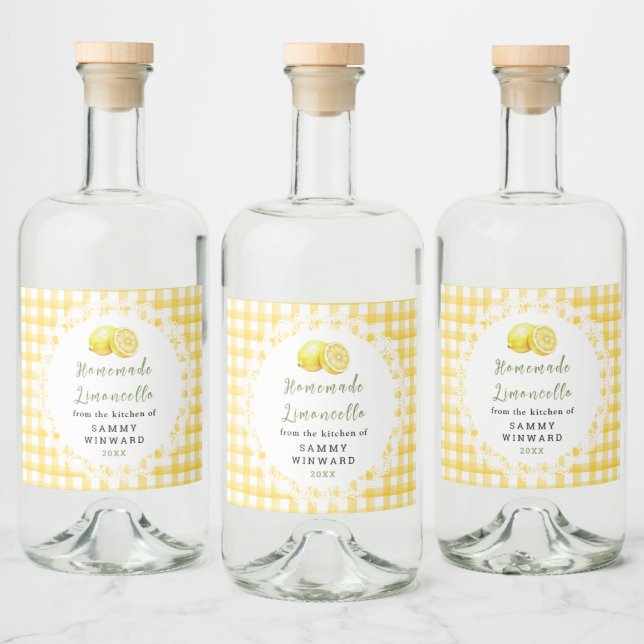 Hemmagjord Limoncello Flasketikett Spritflaskor Etikett (Flaskor)