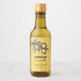 Hemmagjord Limoncello Italiensk Bröllopspresent Vinetikett