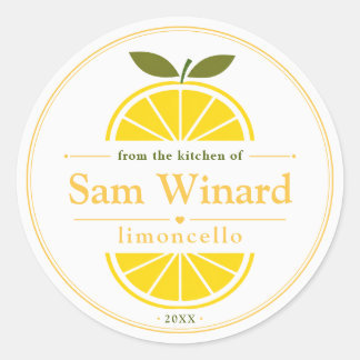 Hemmagjord Limoncello Köks Etikett