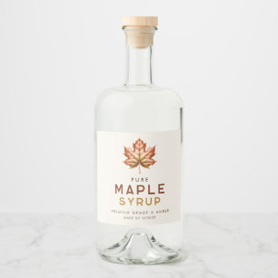 Hemmagjord lönnsirapsrecept spritflaskor etikett