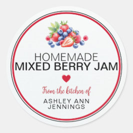 Hemmagjord Mixed Berry Sylt Etikett Personlig