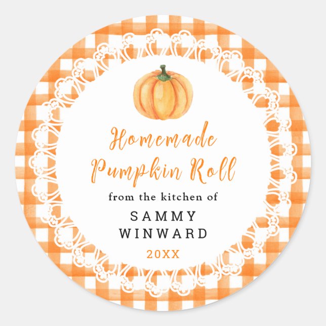 Hemmagjord Pumpkrulls Etikett (Framsida)