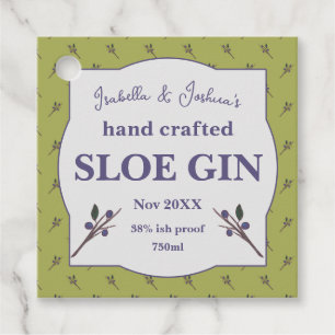 Hemmagjord Sloe Gin-etikett Gåvor Etiketter