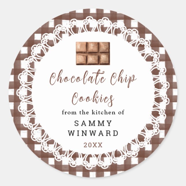 Hemmagjorda Choklad Chip Cookies Etikett (Framsida)