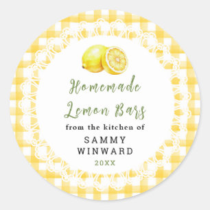 Hemmagjorda Citronbars Etikett