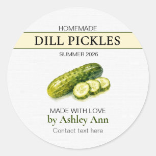 Hemmagjorda Dillpickle-etiketterna / Klistermärken
