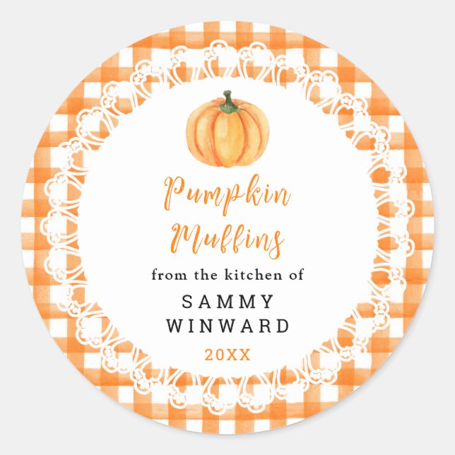 Hemmagjorda Pumpkinsmuffins Etikett (Framsida)
