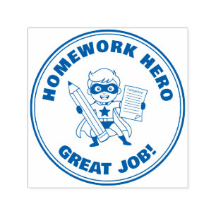 Hemmago Hero Lärarbelöning Motivation Självfärgande Stämpel