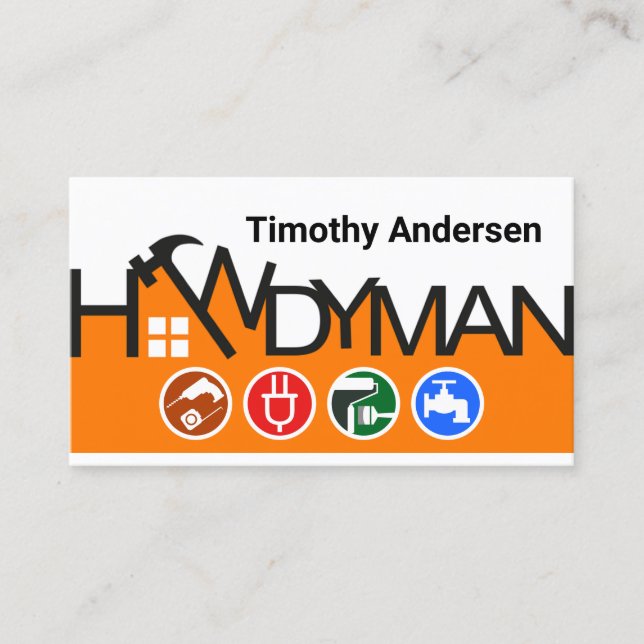 Hemmahammarens Handyman - signal Visitkort (Framsida)