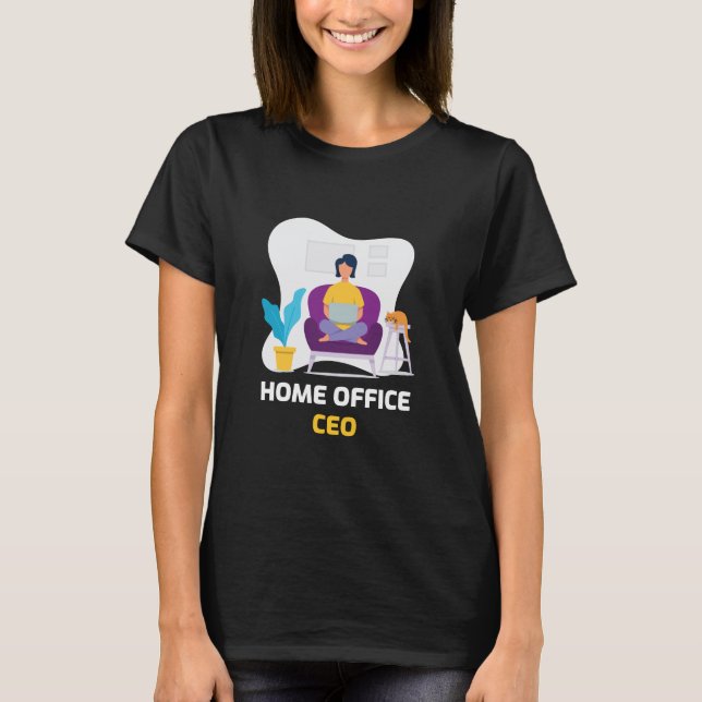 Hemmakontor CEO Jobba Hemifrån T Shirt (Framsida)