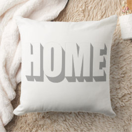 Hemmaminimalistisk, modern vit grått-neutralt kudde