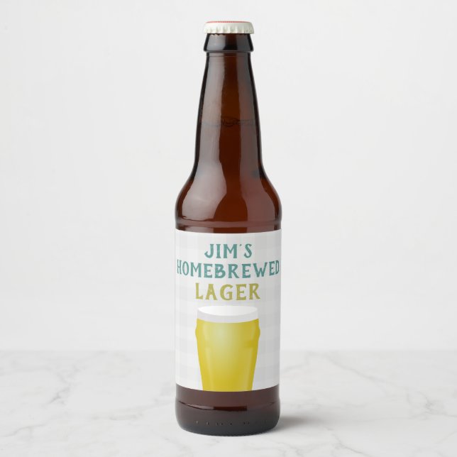 Hemmaplade Lager Ölflaska Etikett (Framsida)