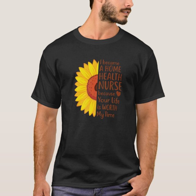 Hemmasjuksköterska, aktiv i sjuksköterska t shirt (Framsida)