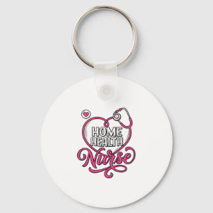 Hemmasjuksköterska Rosa Stetoskop Skjorta Design_1 Nyckelring