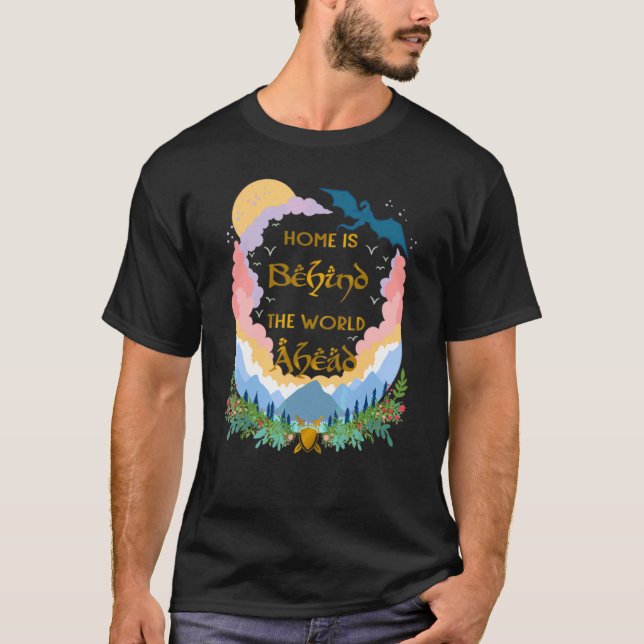 Hemmet Är Bakom Världen Framåt Blomma T-shirt (Framsida)