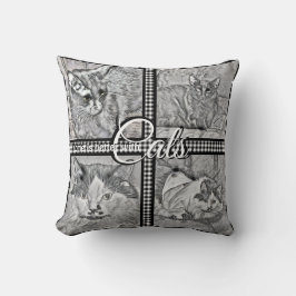 Hemmet är bättre med katter-Personlig-kvadrat- Kudde