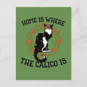 Hemmet är Calico i humor.. Vykort