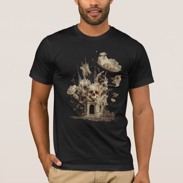 Hemmet är där benen är – gotisk surrealist t shirt (Framsida)