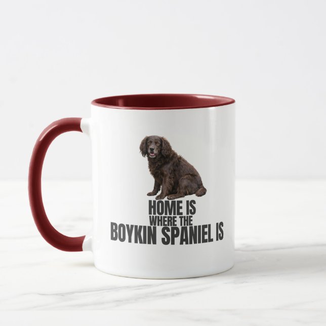 Hemmet är där Boykin Spaniel är kaffe Mugg (Vänster)
