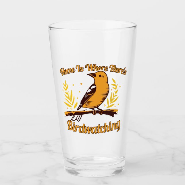 Hemmet är där det finns Fågelskådning Glaskopp (Framsida)