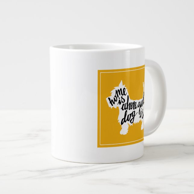 Hemmet är där din Hund finns Jumbo Mugg (Framsida höger)