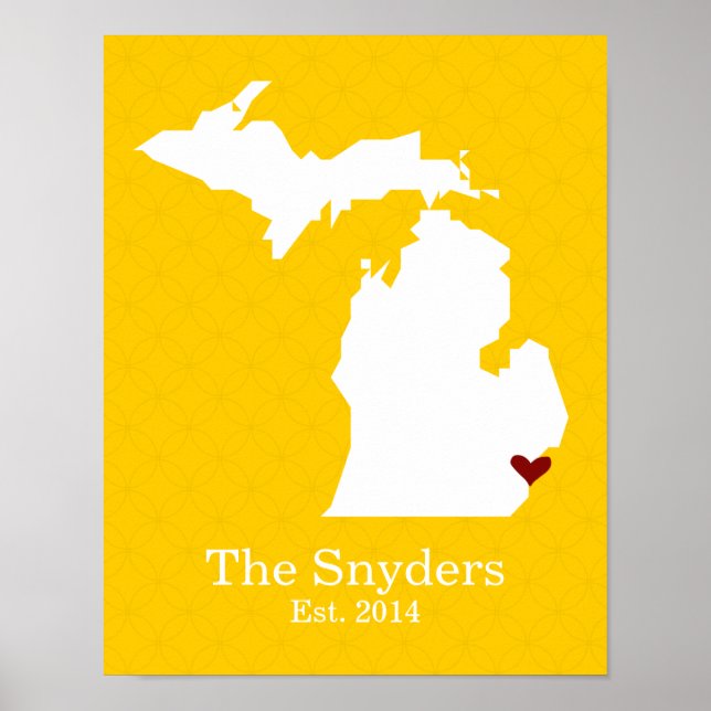Hemmet är där ditt hjärta är - Michigan Poster (Framsidan)